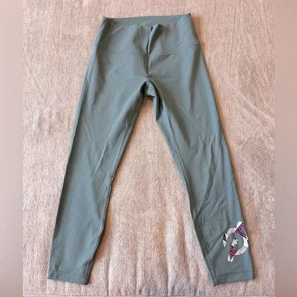 Lululemon Athletica X Peloton Wunder Under High Rise Leggings Teal Size 10 - Picture 2 of 6